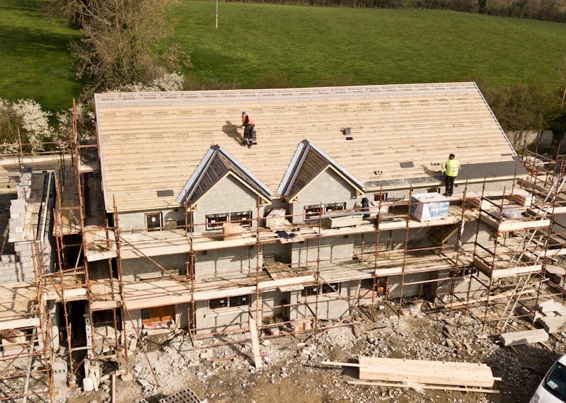 home renovation and roof installation
